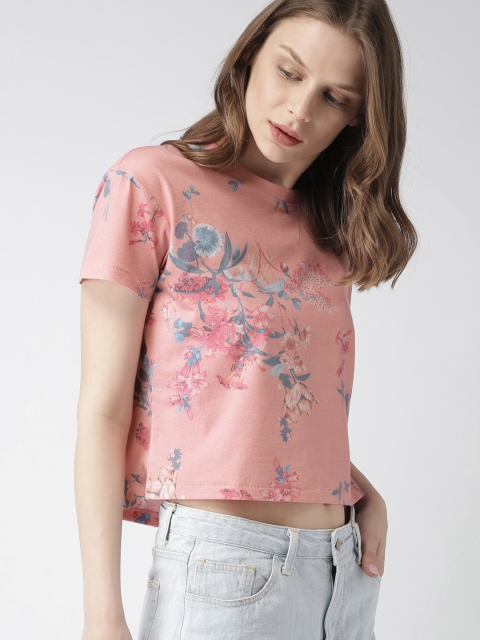 

Tommy Hilfiger Women Coral Printed Round Neck T-shirt