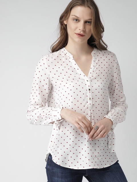 

Tommy Hilfiger Women Off-White Printed Top