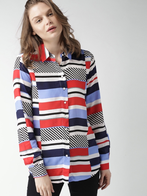 

Tommy Hilfiger Women Multicoloured Regular Fit Printed Casual Shirt, Multi