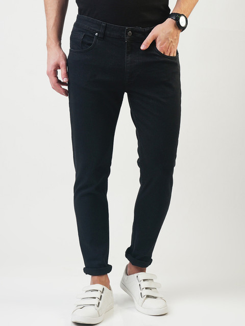 

Blue Saint Men Black Slim Fit Mid-Rise Mildly Distressed Jeans