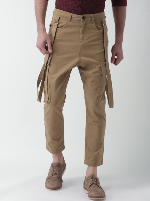 

Blue Saint Men Khaki Smart Slim Fit Solid Cargos