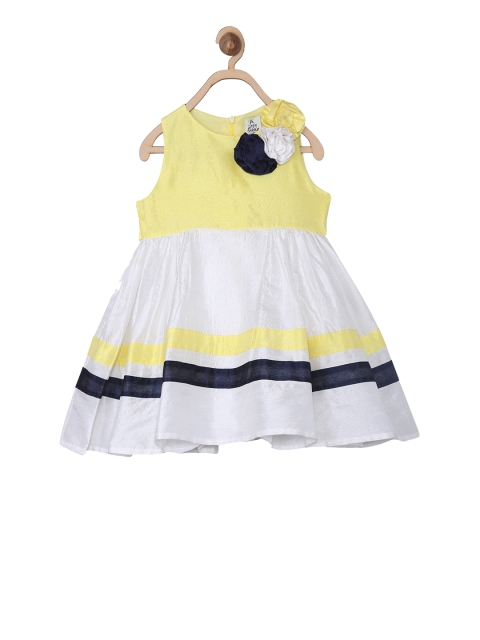 

A Little Fable Girls Yellow Navy Dress