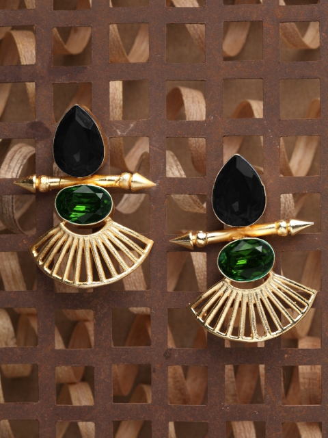 

DIVA WALK Gold-Toned Contemporary Drop Earrings