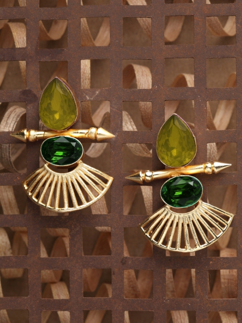 

DIVA WALK Gold-Toned Contemporary Drop Earrings