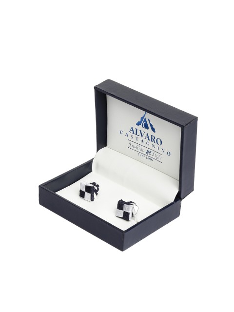 

Alvaro Castagnino Navy Blue Square Cufflinks
