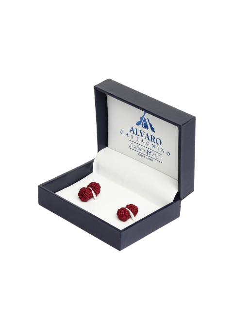 

Alvaro Castagnino Maroon Oval Cufflinks