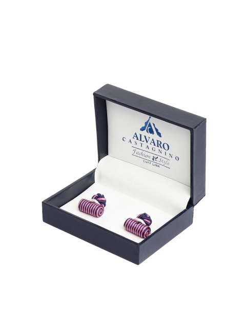 

Alvaro Castagnino Pink Geometric Cufflinks