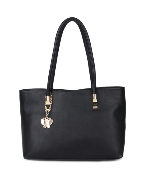 

Butterflies Black Solid Handheld Bag