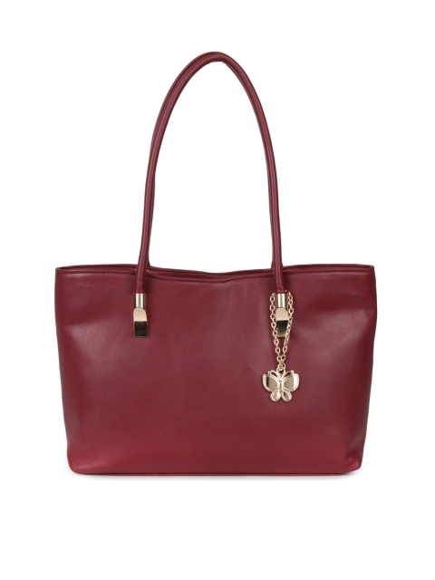 

Butterflies Maroon Solid Shoulder Bag