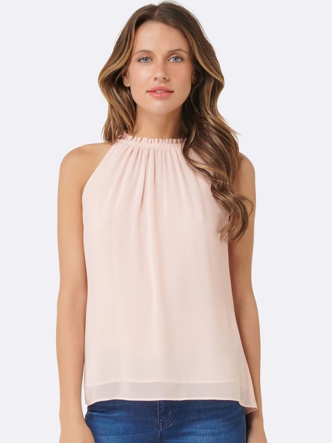 

Forever New Women Pink Solid Top