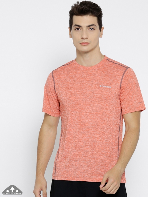 

Columbia Men Orange Deschutes Runner Breathable Running T-shirt