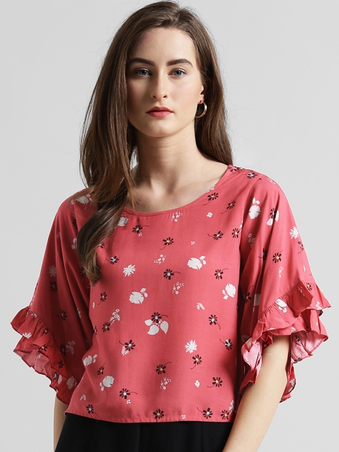

Zink London Women Pink Printed Top