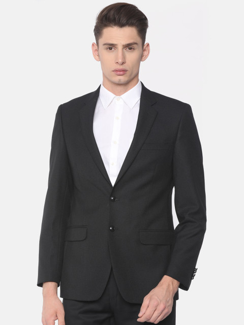 

Raymond Men Black Contemporary Fit Single-Breasted Formal Blazer, Blue