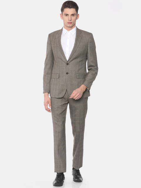 

Raymond Brown Checked Contemporary Fit Single Breasted Formal Suit