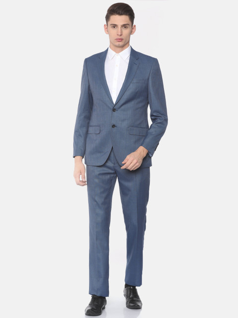 

Raymond Men Blue & Black Single-Breasted Contemporary Fit Checked Formal Suit