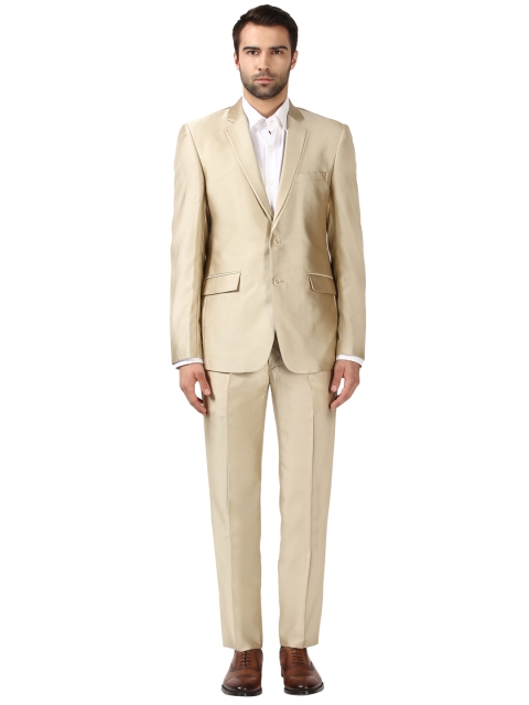 

Raymond Men Beige Single-Breasted Formal Suit