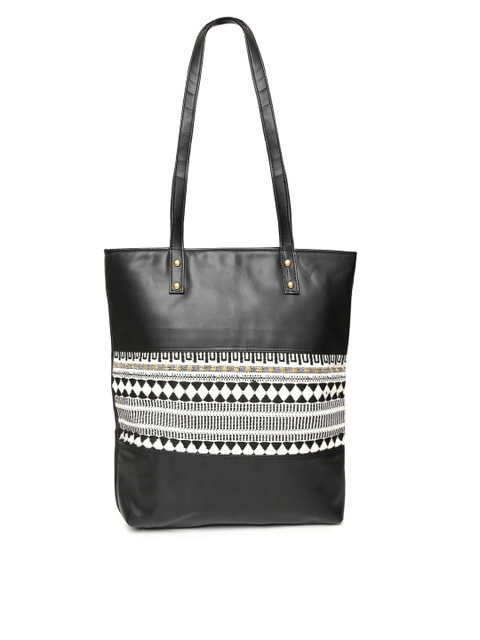 

Kanvas Katha Black Solid Tote Bag