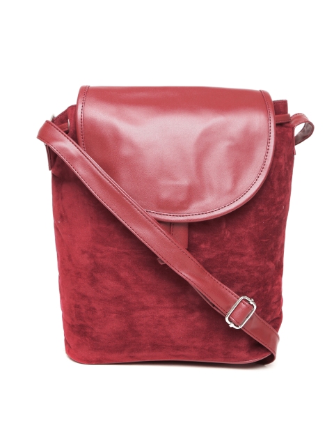 

Kanvas Katha Maroon Solid Sling Bag