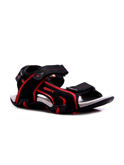 Sparx Men Black & Red Comfort Sandals