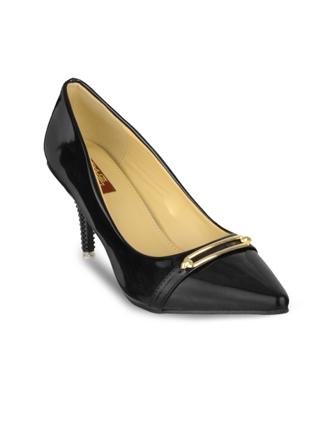 

SHUZ TOUCH Women Black Solid Pumps