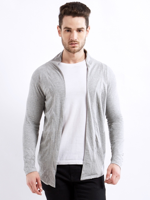 

Maniac Grey Solid Open Front Shrug