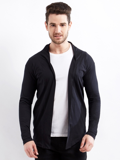 

Maniac Black Solid Open Front Shrug