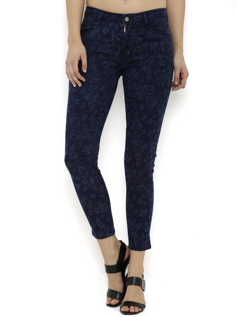 

Kraus Jeans Women K3024 Blue Skinny Fit Mid-Rise Clean Look Jeans