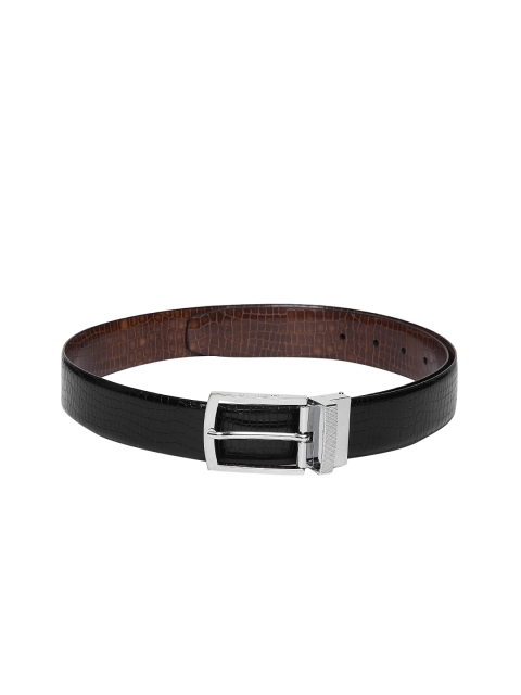 

Louis Philippe Men Black & Brown Textured Reversible Formal Leather Belt