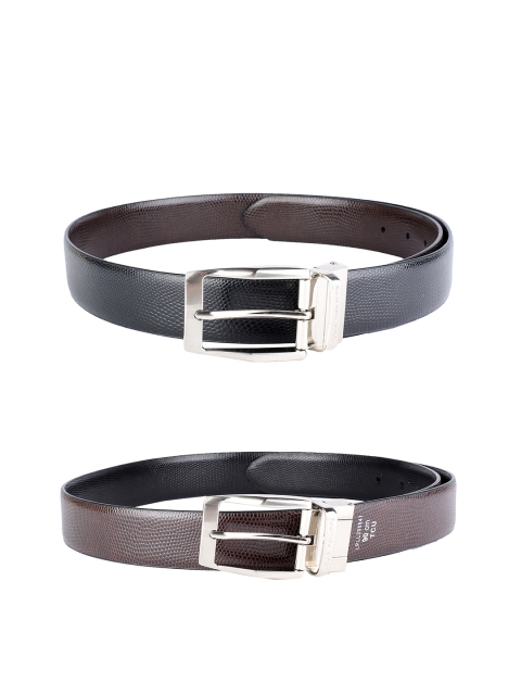 

Louis Philippe Men Black & Brown Leather Reversible Solid Belt