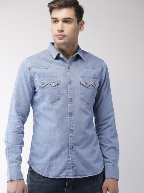 

Levis Men Blue Regular Fit Faded Denim Casual Shirt