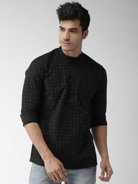 

Levis Men Black Slim Fit Printed Casual Shirt
