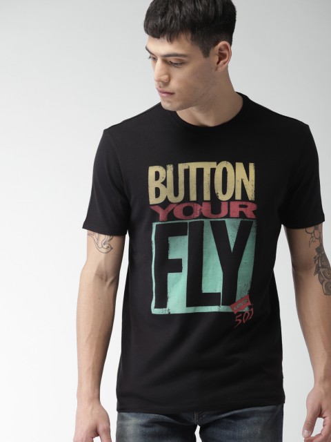 

Levis Men Black Printed Round Neck T-shirt
