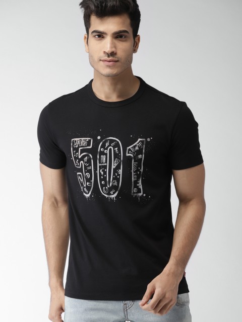 

Levis Men Black Printed Round Neck T-shirt