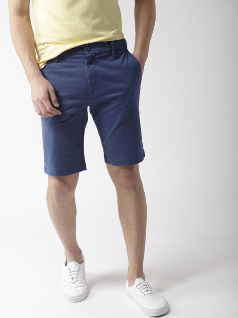 

Levis Men Blue Printed Regular Fit Chino Shorts 502