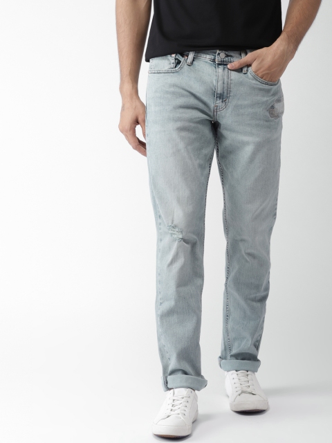 

Levis Men Blue Slim Fit Low-Rise Mildly Distressed Stretchable Jeans 511