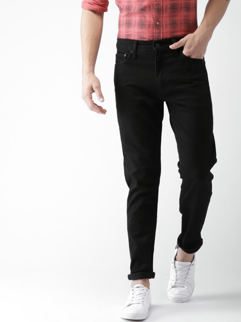 

Levis Men Black 512 Slim Tapered Fit Mid-Rise Clean Look Stretchable Jeans