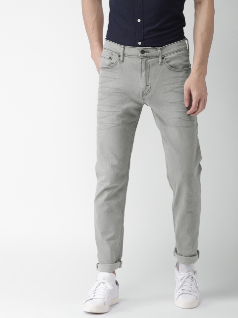 

Levis Men Grey Tapered Fit Low-Rise Clean Look Stretchable Jeans 502