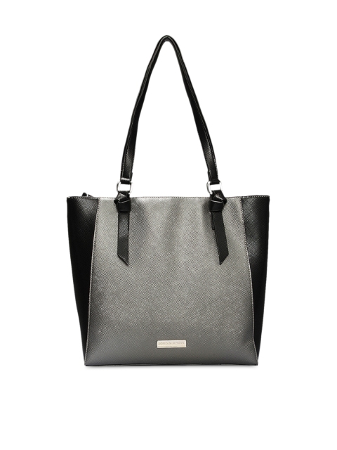 

Jones New York Grey & Black Textured Tote Bag