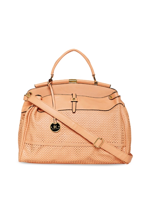 

Diana Korr Women Peach-Coloured Solid Handheld Bag