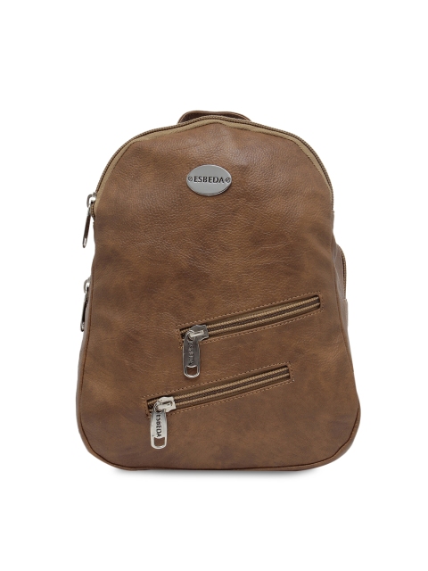 

ESBEDA Women Brown Solid Backpack