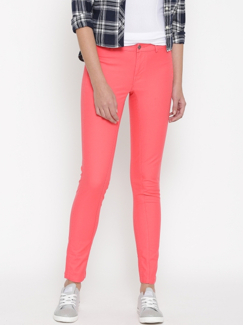 

Puma Women Coral Pink Garment Dyed Solid Trousers