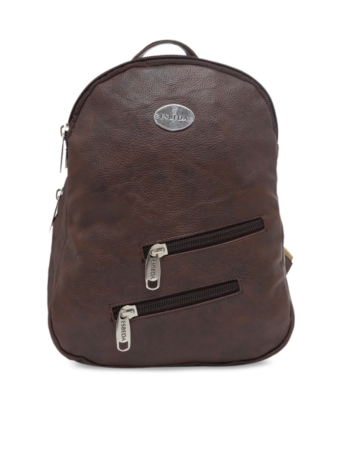 

ESBEDA Women Brown Solid Backpack