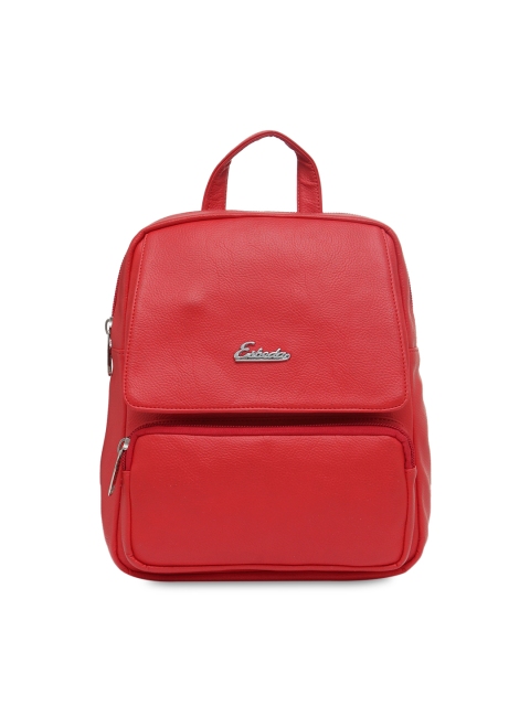 

ESBEDA Women Red Solid Backpack