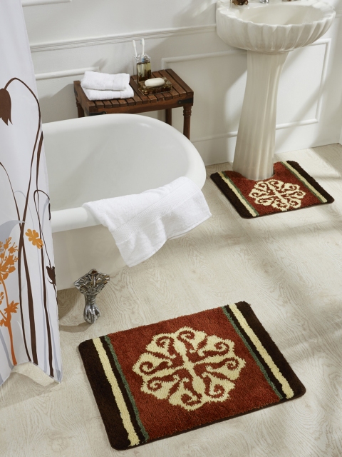 

Obsession Orange Set Of 2 Rectangular Bath Rugs