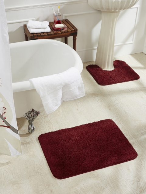 

Obsession Red Set Of 2 Rectangular Bath Rugs