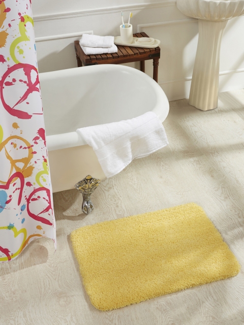 

Obsessions Yellow Rectangular Bath Mat