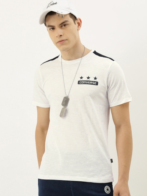 

Converse Men White Solid Round Neck T-shirt