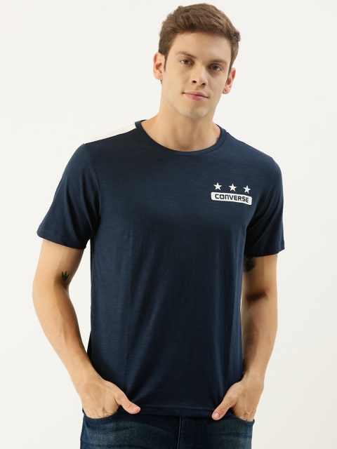 

Converse Men Navy Blue Solid Round Neck T-shirt