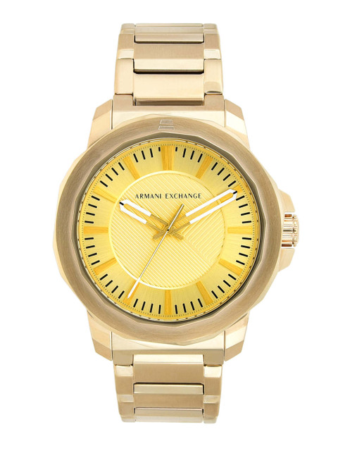 

Armani Exchange Men Gold-Toned & Yellow Analogue Watch AX1901