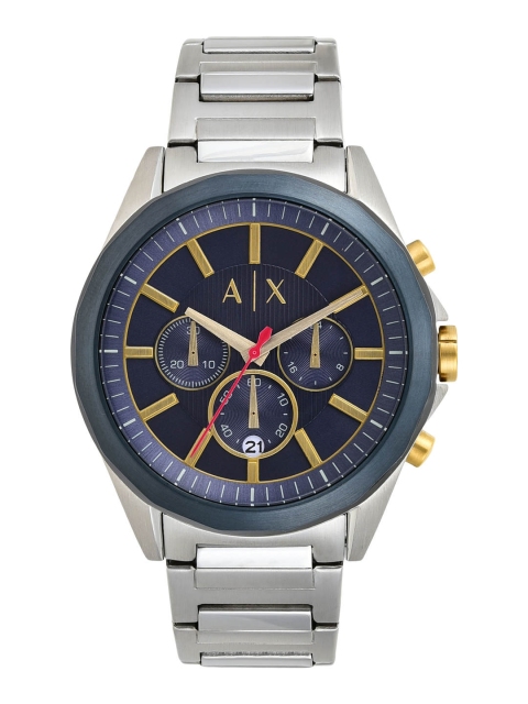 

Armani Exchange Men Navy Blue & Teal Analogue and Digital Watch